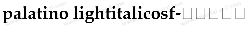 palatino lightitalicosf字体转换